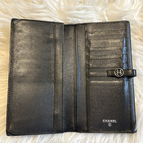 🖤🖤🔥Chanel CC Button Black Leather Wallet 07 - Picture 2 of 11